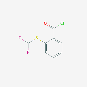 molecular formula C8H5ClF2OS B1304725 2-(二氟甲基硫代)苯甲酰氯 CAS No. 79676-60-1