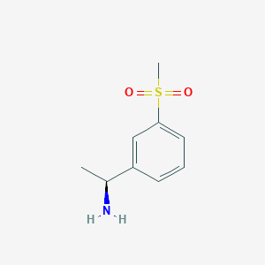 molecular formula C9H13NO2S B13047255 (1S)-1-(3-methanesulfonylphenyl)ethylamine 