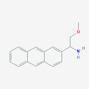 molecular formula C17H17NO B13047257 1-(2-Anthryl)-2-methoxyethylamine 