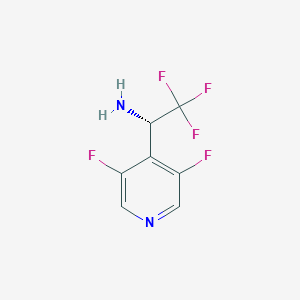 molecular formula C7H5F5N2 B13047271 (1S)-1-(3,5-difluoropyridin-4-yl)-2,2,2-trifluoroethanamine 