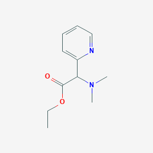 molecular formula C11H16N2O2 B13047276 Ethyl 2-(dimethylamino)-2-(pyridin-2-yl)acetate 