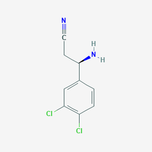 (3R)-3-Amino-3-(3,4-dichlorophenyl)propanenitrile