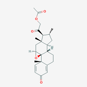 molecular formula C24H30O5 B130473 9beta,11beta-环氧-21-羟基-16alpha-甲基孕-1,4-二烯-3,20-二酮 21-乙酸酯 CAS No. 52092-65-6