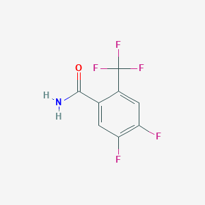 molecular formula C8H4F5NO B1304732 4,5-二氟-2-(三氟甲基)苯甲酰胺 CAS No. 261944-97-2