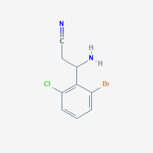 3-Amino-3-(2-bromo-6-chlorophenyl)propanenitrile