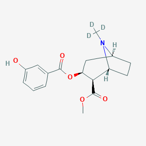 molecular formula C17H21NO5 B130474 Methyl (1R,2R,3S,5S)-3-(3-hydroxybenzoyl)oxy-8-(trideuteriomethyl)-8-azabicyclo[3.2.1]octane-2-carboxylate CAS No. 253775-19-8