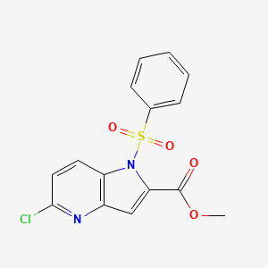 methyl 5-chloro-1-(phenylsulfonyl)-1H-pyrrolo[3,2-b]pyridine-2-carboxylate