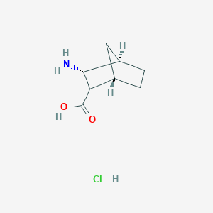 molecular formula C8H14ClNO2 B13047430 3-Exo-amino-bicyclo[2.2.1]heptane-2-carboxylic acid hcl 