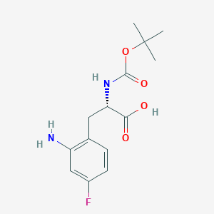 (S)-3-(2-Amino-4-fluorophenyl)-2-((tert-butoxycarbonyl)amino)propanoic acid