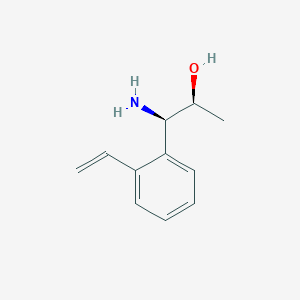 molecular formula C11H15NO B13047472 (1R,2S)-1-amino-1-(2-ethenylphenyl)propan-2-ol 