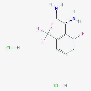 (1R)-1-[6-Fluoro-2-(trifluoromethyl)phenyl]ethane-1,2-diamine 2hcl