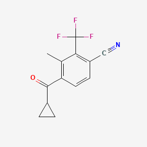 4-(Cyclopropanecarbonyl)-3-methyl-2-(trifluoromethyl)benzonitrile