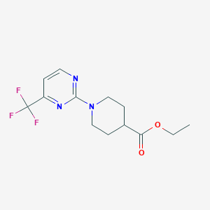 molecular formula C13H16F3N3O2 B1304760 1-[4-(三氟甲基)嘧啶-2-基]哌啶-4-羧酸乙酯 CAS No. 215654-84-5