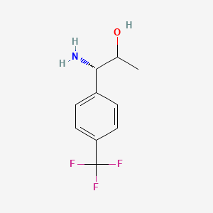 molecular formula C10H12F3NO B13047602 (1S)-1-Amino-1-(4-(trifluoromethyl)phenyl)propan-2-OL 