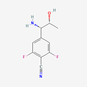 4-((1S,2R)-1-Amino-2-hydroxypropyl)-2,6-difluorobenzenecarbonitrile