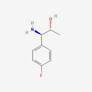 molecular formula C9H12FNO B13047621 (1r,2r)-1-Amino-1-(4-fluorophenyl)propan-2-ol 