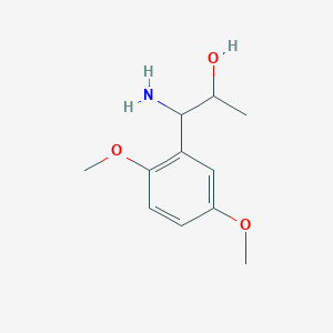 molecular formula C11H17NO3 B13047636 1-Amino-1-(2,5-dimethoxyphenyl)propan-2-OL 