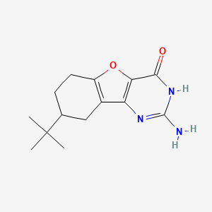 2-Amino-8-(tert-butyl)-6,7,8,9-tetrahydrobenzofuro[3,2-D]pyrimidin-4(1H)-one