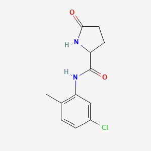 molecular formula C12H13ClN2O2 B13047740 N-(5-Chloro-2-methylphenyl)-5-oxo-2-pyrrolidinecarboxamide 