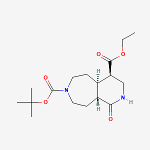 Racemic-(4R,4aR,9aS)-7-tert-butyl 4-ethyl 1-oxooctahydro-1H-pyrido[3,4-d]azepine-4,7(8H)-dicarboxylate