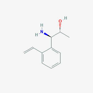 molecular formula C11H15NO B13047771 (1R,2R)-1-Amino-1-(2-vinylphenyl)propan-2-OL 