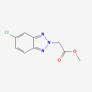 molecular formula C9H8ClN3O2 B13047792 Methyl 2-(5-chloro-2H-benzo[D][1,2,3]triazol-2-YL)acetate 