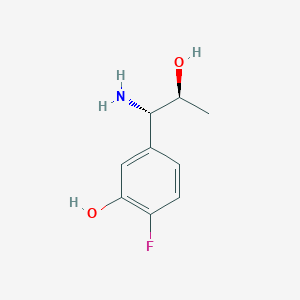 molecular formula C9H12FNO2 B13047811 5-((1S,2S)-1-Amino-2-hydroxypropyl)-2-fluorophenol 