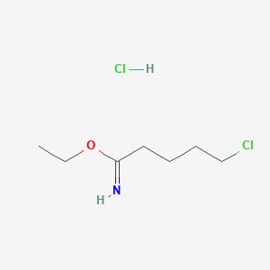 molecular formula C7H15Cl2NO B13047814 Ethyl5-chloropentanimidatehydrochloride CAS No. 89569-57-3