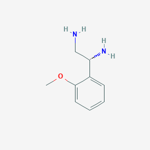 molecular formula C9H14N2O B13047823 (1R)-1-(2-Methoxyphenyl)ethane-1,2-diamine 