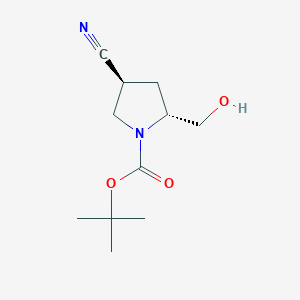 Tert-butyl (2R,4S)-4-cyano-2-(hydroxymethyl)pyrrolidine-1-carboxylate