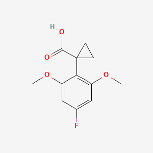 molecular formula C12H13FO4 B13047873 1-(4-Fluoro-2,6-dimethoxyphenyl)cyclopropane-1-carboxylic acid 