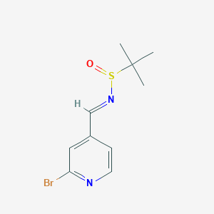 (R,E)-N-((2-Bromopyridin-4-YL)methylene)-2-methylpropane-2-sulfinamide