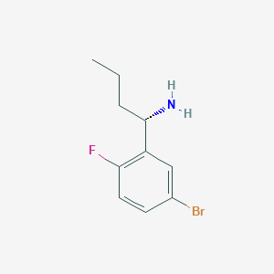 molecular formula C10H13BrFN B13047893 (S)-1-(5-Bromo-2-fluorophenyl)butan-1-amine 