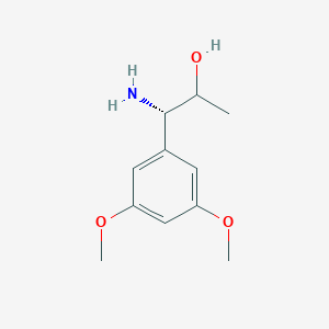 molecular formula C11H17NO3 B13047909 (1S)-1-Amino-1-(3,5-dimethoxyphenyl)propan-2-OL 