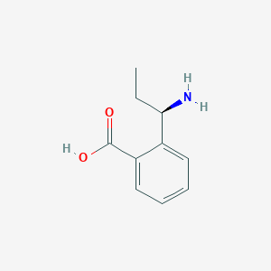 molecular formula C10H13NO2 B13047923 (R)-2-(1-Aminopropyl)benzoicacidhcl 