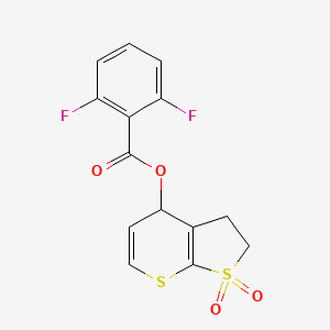 1,1-Dioxido-2,3-dihydro-4H-thieno[2,3-b]thiopyran-4-yl 2,6-difluorobenzoate