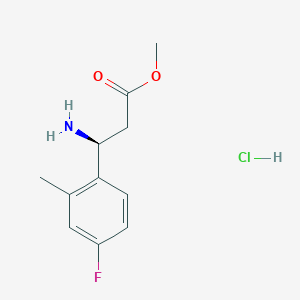 Methyl (S)-3-amino-3-(4-fluoro-2-methylphenyl)propanoate hcl