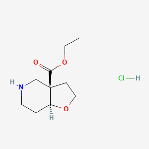 molecular formula C10H18ClNO3 B13048026 Cis-Ethyl Octahydrofuro[3,2-C]Pyridine-3A-Carboxylate 