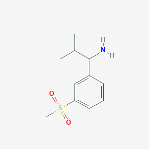 2-Methyl-1-(3-(methylsulfonyl)phenyl)propan-1-aminehcl