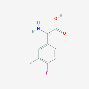 molecular formula C9H10FNO2 B1304805 4-氟-3-甲基-DL-苯基甘氨酸 CAS No. 261951-77-3