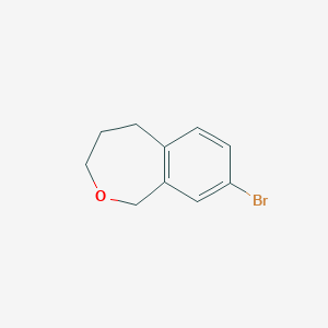 molecular formula C10H11BrO B13048054 8-Bromo-1,3,4,5-tetrahydrobenzo[C]oxepine 