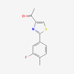 B1304806 1-[2-(3-Fluoro-4-methylphenyl)-1,3-thiazol-4-YL]ethan-1-one CAS No. 228581-94-0