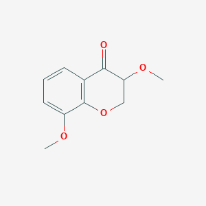 molecular formula C11H12O4 B13048070 3,8-Dimethoxy-3,4-dihydro-2H-1-benzopyran-4-one 