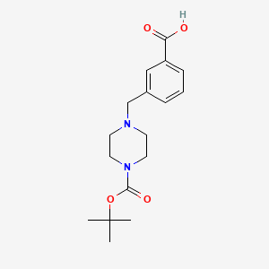 B1304811 3-{[4-(Tert-butoxycarbonyl)piperazin-1-yl]methyl}benzoic acid CAS No. 500013-38-7