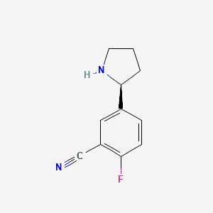 (S)-2-Fluoro-5-(pyrrolidin-2-YL)benzonitrilehcl