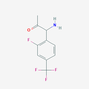 1-Amino-1-[2-fluoro-4-(trifluoromethyl)phenyl]acetone