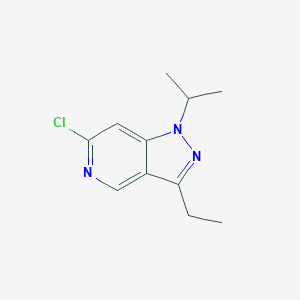 molecular formula C11H14ClN3 B13048212 6-chloro-3-ethyl-1-isopropyl-1H-pyrazolo[4,3-c]pyridine CAS No. 2102412-84-8