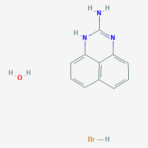 molecular formula C11H12BrN3O B1304822 1H-ペリミジン-2-アミン臭化水素酸塩水和物 CAS No. 313223-13-1