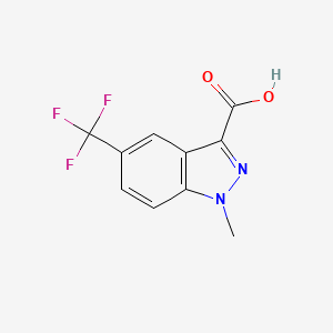 molecular formula C10H7F3N2O2 B13048228 1-Methyl-5-(trifluoromethyl)-1H-indazole-3-carboxylic acid 