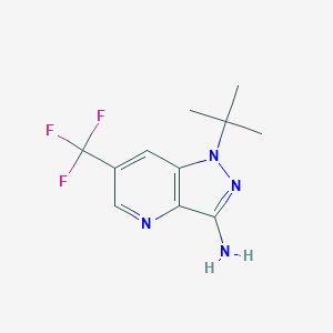 molecular formula C11H13F3N4 B13048250 1-(Tert-butyl)-6-(trifluoromethyl)-1H-pyrazolo[4,3-B]pyridin-3-amine 